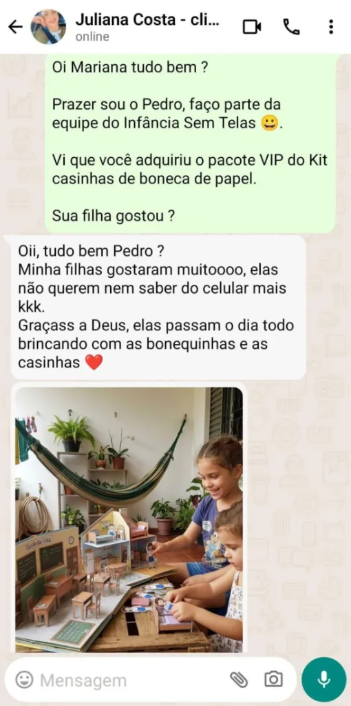 Depoimento WhatsApp mãe 1